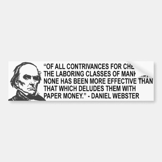 Daniel Webster Quote Bumpersticker (Voorkant)