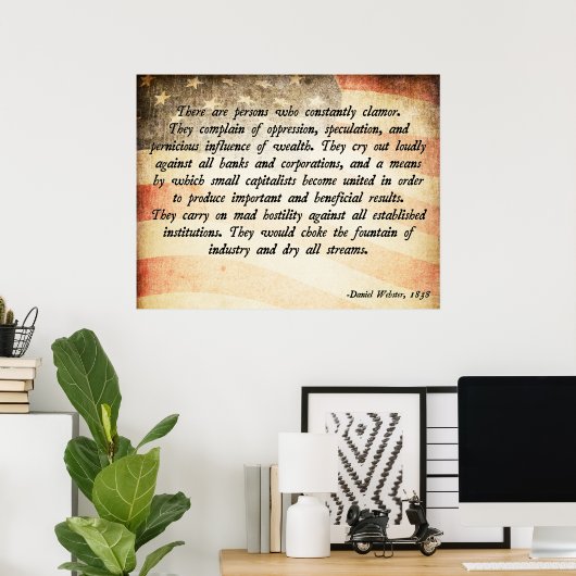 Daniel Webster Quote Poster (Thuiskantoor)