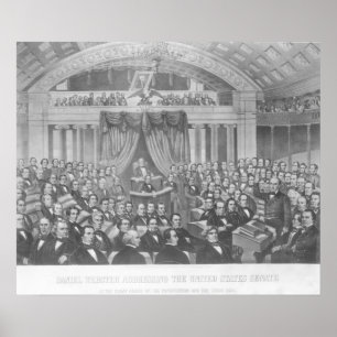 Daniel Webster richt zich tot de Verenigde Staten Poster