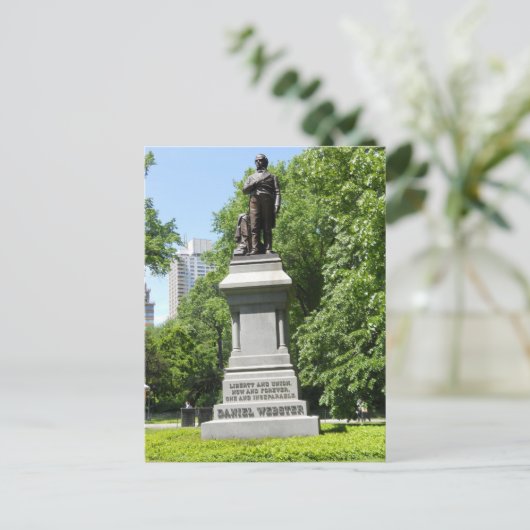 Daniel Webster Statue Central Park NY Briefkaart (Staand voorkant)