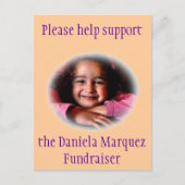 Daniela Fundraiser Briefkaart (Voorkant)