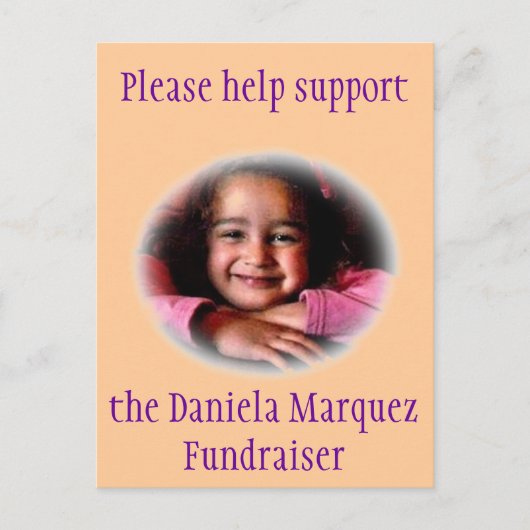 Daniela Fundraiser Briefkaart (Voorkant)