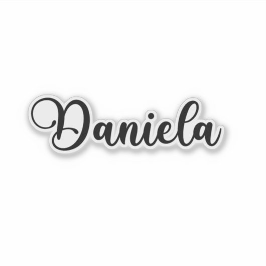 Daniela Naam - Handgeschreven kalligrafie Sticker (Voorkant)