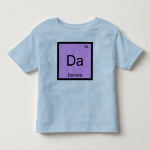 Daniela naam scheikunde element periodiek systeem kinder shirts