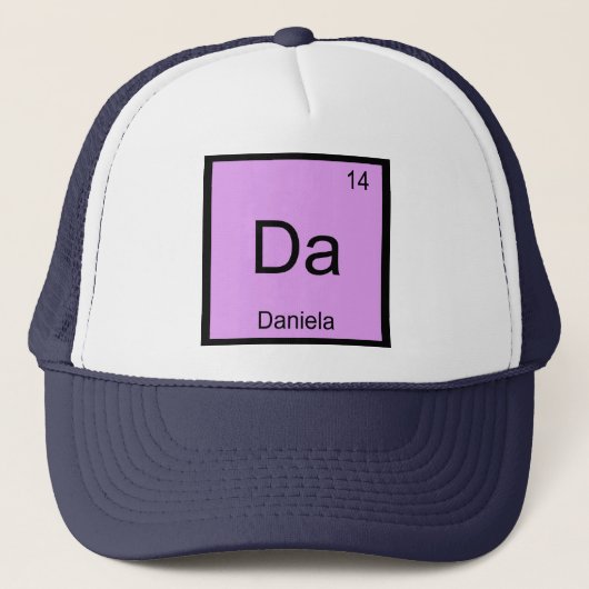 Daniela Name Chemistry Element Periodic Table Trucker Pet (Voorkant)