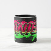 Daniela Vorname Name Graffiti red green Tasse Mok (Midden)