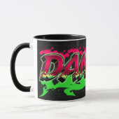 Daniela Vorname Name Graffiti red green Tasse Mok (Links)