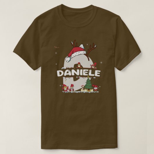 Daniele Kerstw Daniele Name voor grappige feestdag T-shirt (Design voorkant)