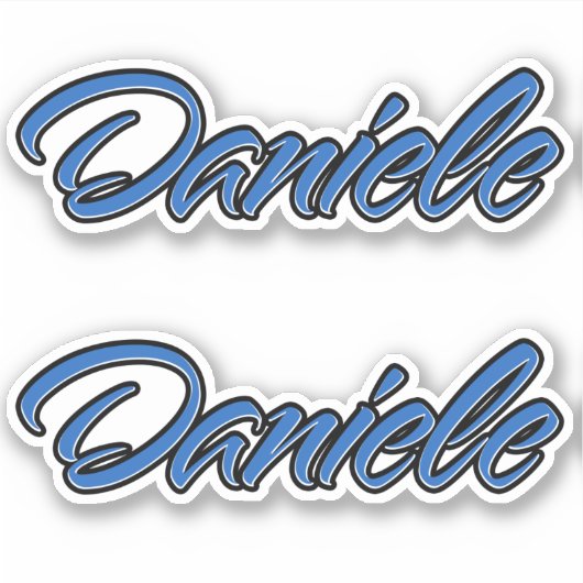 Daniele Name blue Aufkleber Sticker Stickerset (Voorkant)