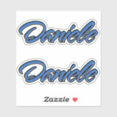 Daniele Name blue Aufkleber Sticker Stickerset (Vel)
