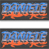 Daniele Vorname Name Graffiti Aufkleber Sticker (Voorkant)