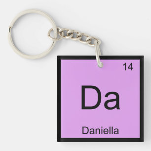 Daniella Naam Chemie Element Periodiek Systeem Sleutelhanger
