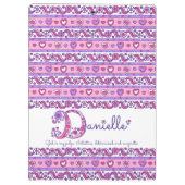 Danielle naam betekent doodle letter D klembord (Achterkant)