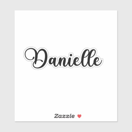 Danielle Naam - Handgeschreven kalligrafie Sticker (Vel)