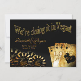 Danielle & Ryan Las Vegas Luxe Trouwfeest Kaart