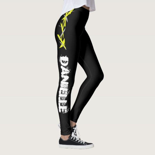 Danielle Voeg Jouw naam Abstracte kunst Leggings t (Rechts)