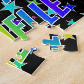 "DANIELLE" voornaam, geun "HAPPY BIRTHDAY" Legpuzzel (Zijkant)