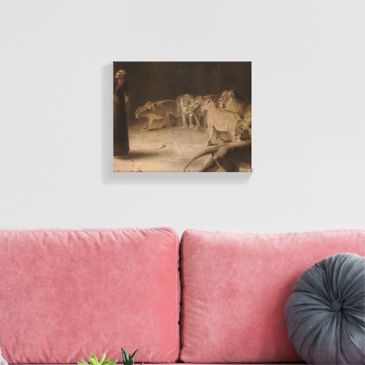 Daniel's Answer to the King by Briton Riviere Canvas Afdruk (Insitu (Woonkamer))