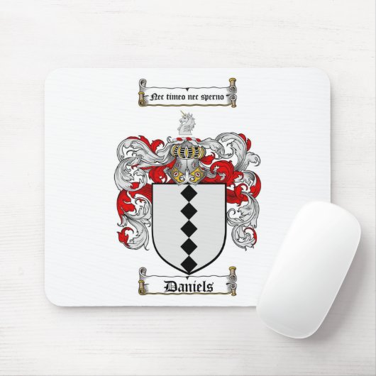 DANIELS FAMILIE CREST - DANIELS COAT WAPENS MUISMAT (Met muis)
