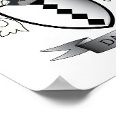 Daniels Family Crest Coat of Arms Poster (Hoek)