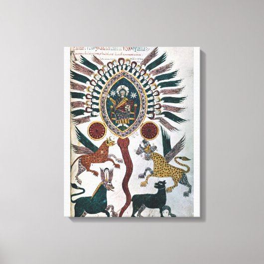 Daniel's visie op Vier Beasten en God Canvas Afdruk (Voorkant)