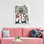 Daniel's visie op Vier Beasten en God Canvas Afdruk (Insitu (Woonkamer))