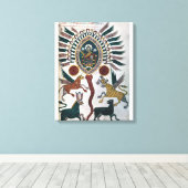 Daniel's visie op Vier Beasten en God Canvas Afdruk (Insitu (Houten vloer))