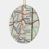 Danielson CT  kaart Keramisch Ornament (Rechts)