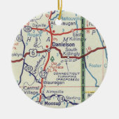 Danielson CT  kaart Keramisch Ornament (Voorkant)