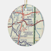 Danielson CT  kaart Keramisch Ornament (Links)