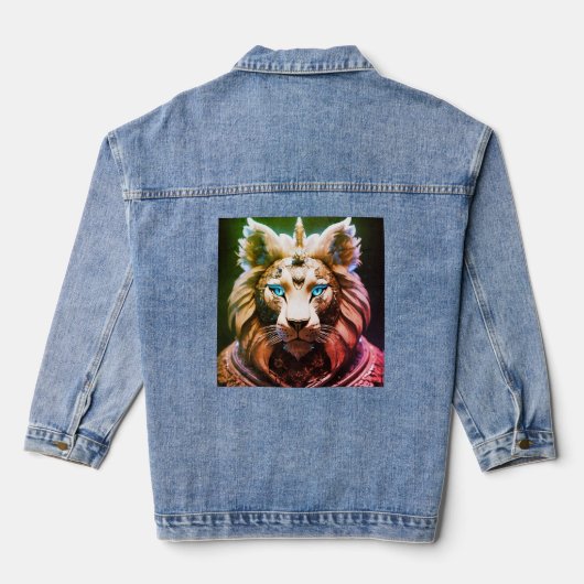 Danim jaceat leeuw ontgin denim jacket (Achterkant)