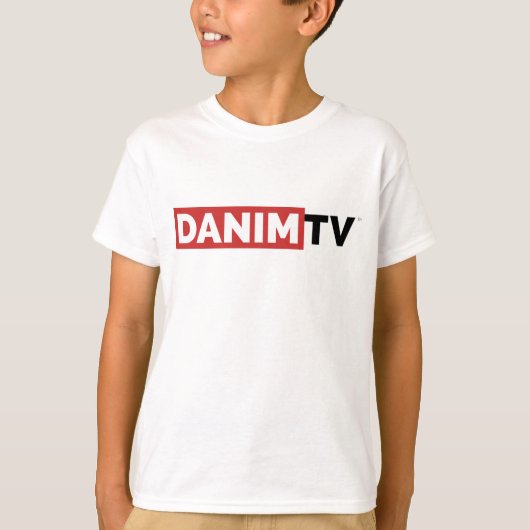 Danim TV Officiële Logo Basic White Tee Shirt (Voorkant)
