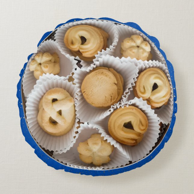 Danish Butter Cookie Pillow Rond Kussen (Voorkant)