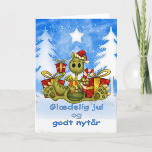 Danish Christmas Kaart - Schattigee draak - VGlaed