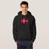 Danish Denmark Flag Pride Danish Flag 1 Hoodie (Voorkant volledig)