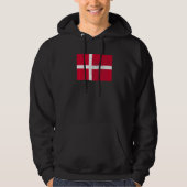 Danish Denmark Flag Pride Danish Flag 1 Hoodie (Voorkant)