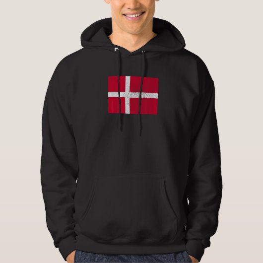 Danish Denmark Flag Pride Danish Flag 1 Hoodie (Voorkant)