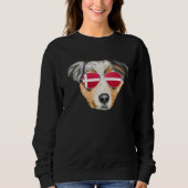 Danish Flag Australian Shepherd Dog Denmark Pocket Trui (Voorkant)