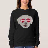 Danish Flag Bichons Frise Dog Denmark Pocket Trui (Voorkant)