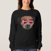 Danish Flag Border Terrier Dog Denmark Pocket Trui (Voorkant)