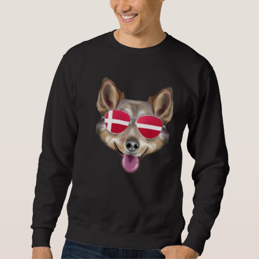 Danish Flag Cairn Terrier Dog Denmark Pocket Trui (Voorkant)