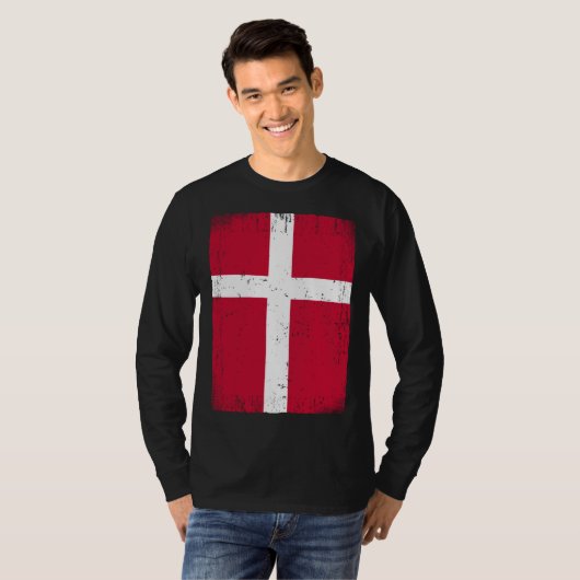 Danish Flag Denmark T-shirt (Voorkant volledig)