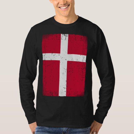 Danish Flag Denmark T-shirt (Voorkant)