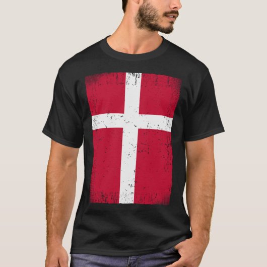 Danish Flag Denmark T-shirt (Voorkant)