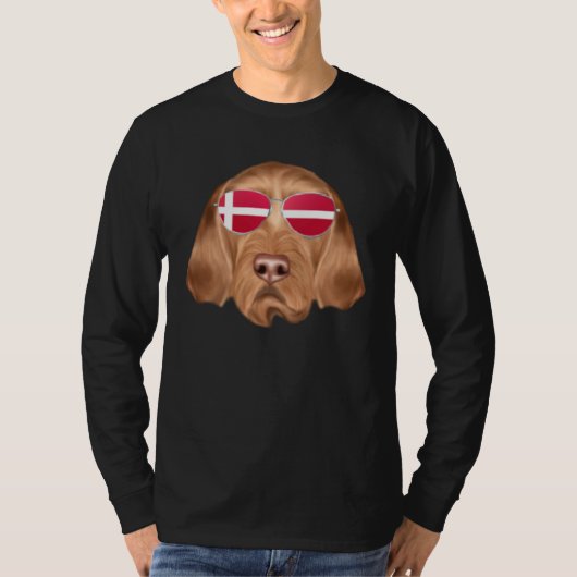 Danish Flag Dogues de Bordeaux Dog Denmark Pocket T-shirt (Voorkant)