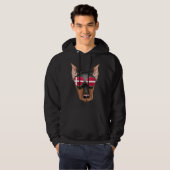 Danish Flag German Pinscher Dog Denmark Pocket Hoodie (Voorkant volledig)