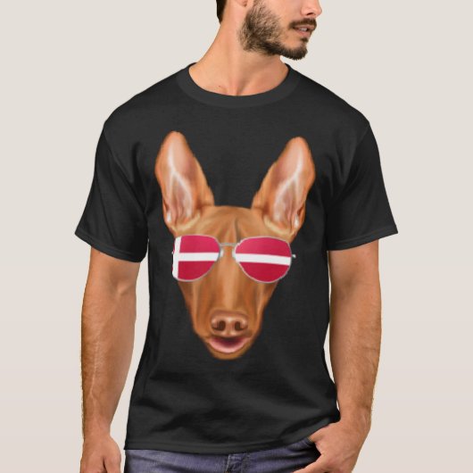 Danish Flag Old English Sheepdog Dog Denmark Pocke T-shirt (Voorkant)