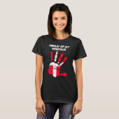 Danish Flag Printed Palm T-shirt (Voorkant volledig)