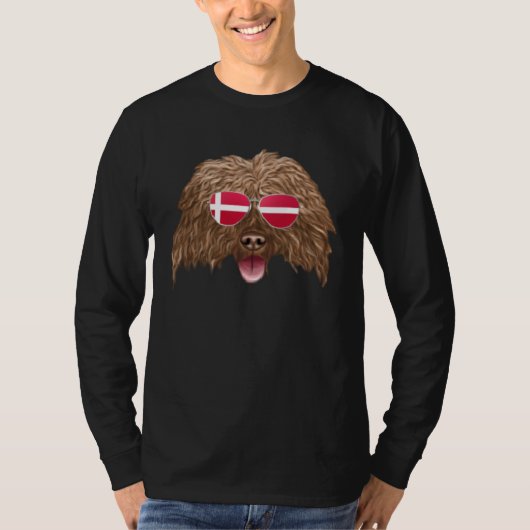 Danish Flag Soft Coated Wheaten Terrier Dog Denmar T-shirt (Voorkant)
