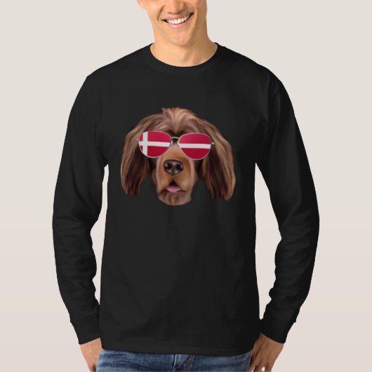 Danish Flag Staffordshire Bull Terrier Dog Denmark T-shirt (Voorkant)